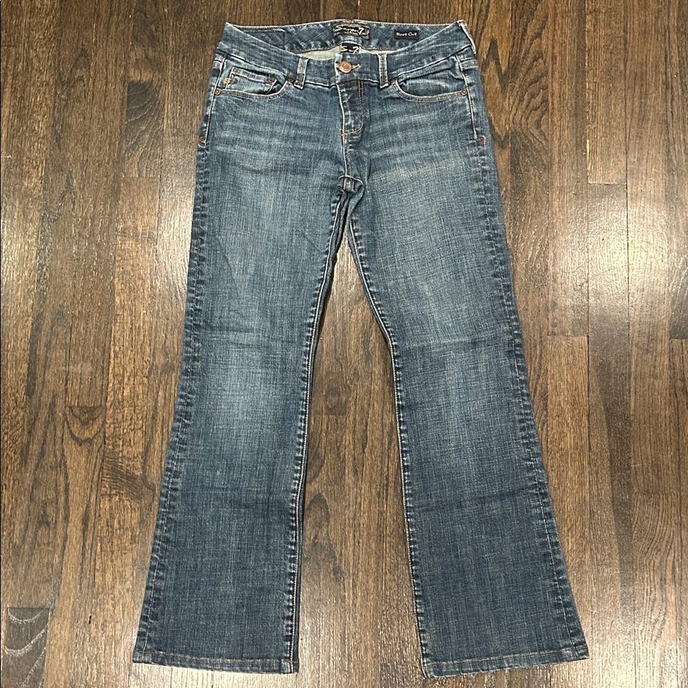 Seven7 Women's Blue Boot Cut Jeans